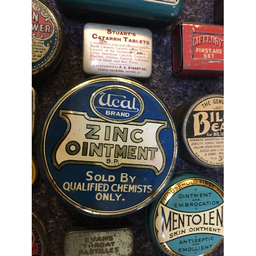 67 - TINS GROUP. Various shapes, sizes & brands, mainly ointments/ cures inc. Altoids, Evans Throat Pasti... 