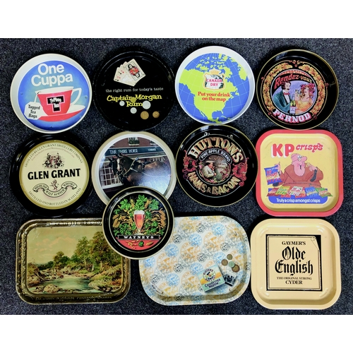 100 - BREWERY TRAYS GROUP. Various shapes, sizes, colours & brands inc. Players Navy Cut, Watneys, Captain... 