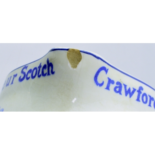 115 - CRAWFORDS SCOTCH DUO. Tallest 4.25ins. Inc. jug, Crawfords Liqueur Scotch & ashtray A & A. Crawford’... 