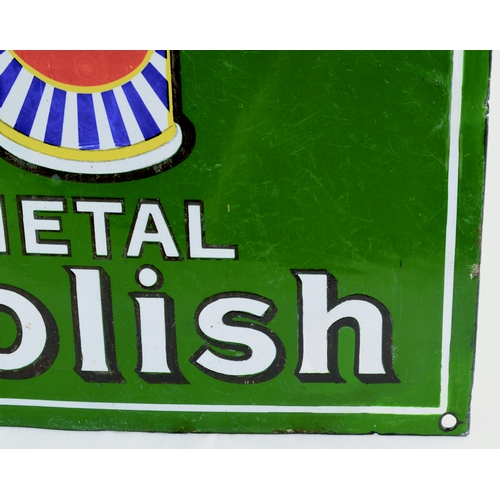 118 - BRASSO POLISH ENAMEL SIGN. 12 by 10ins.
Rectangular shape enamel advertising BRASSO/ METAL/
POLISH w... 