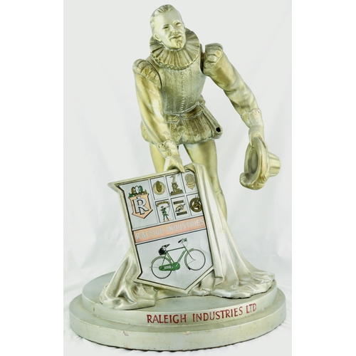 154 - RALEIGH INDUSTRIES SHOP DISPLAY FIGURE. 22ins tall. Unusual Raleigh Industries Limited advertising f... 