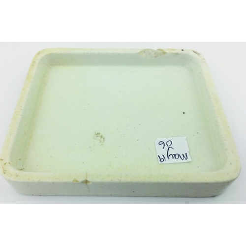 9 - LEAMINGTON SPA TOOTH PASTE POT
LID. (APL, p 633, 27) 3 by 2.5ins. Rectangular
shape pot lid for SANS... 