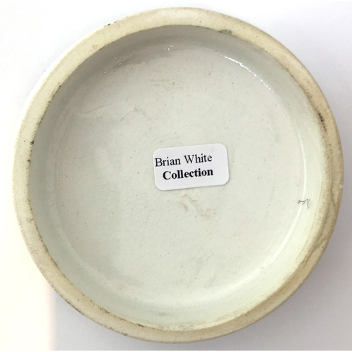 35 - DONCASTER COLD CREAM POT LID. 3ins diam. Crisp black transfer for COLD CREAM/ OF ROSES/.../ HOWORTH ... 