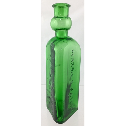 70 - FISHERS SEAWEED EXTRACT BOTTLE LARGE SIZE. 7.5ins tall. Bright green glass unique
triangular shape w... 