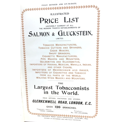 94 - SALMON & GLUCKSTEIN TRADE CATALOGUE. 10 by 7.25ins book. Red coloured hard backed book cover with si... 