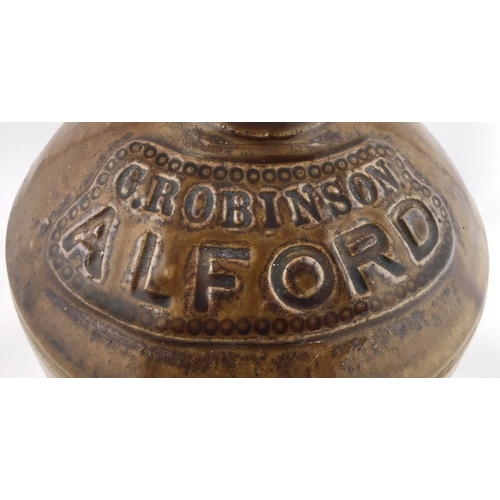 206 - ALFORD FLAGON. 12ins tall, t.t., imp’d  C. ROBINSON/ ALFORD, lip chip.