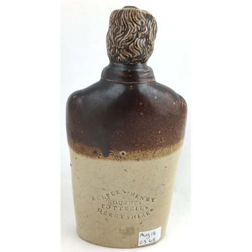 336 - WILLIAM IV REFORM FLASK. 7.75ins tall, t.t, salt glazed flask, imp’d WILLIAM IV TH’S/ REFORM/ CORDIA... 