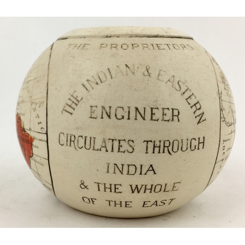 403 - INDIAN & EASTERN ENGINEER MATCH STRIKER. 3ins tall, circular, map pics either side,THE PROPRIETORS/ ... 