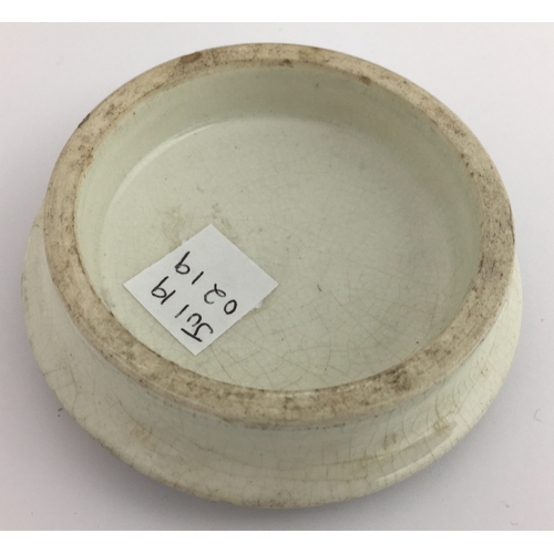 503 - DE LEON’S CHERRY TOOTH PASTE POT LID. (APL pg 517, 82) 3.25ins diam. Pale greeny grey transfer DE LE... 