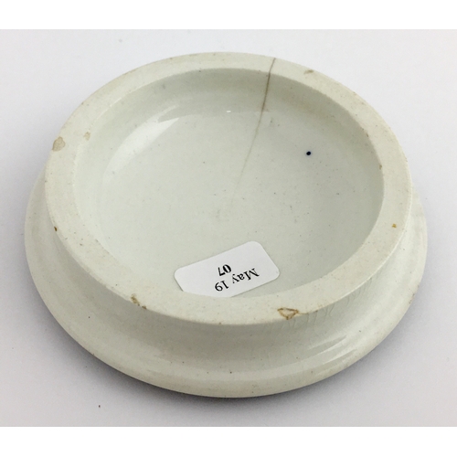 511 - LONDON ARECA NUT TOOTH PASTE POT LID. (APL pg 358, 8) 3ins diam. Black transfer ST. PAUL’S BRAND/ AR... 