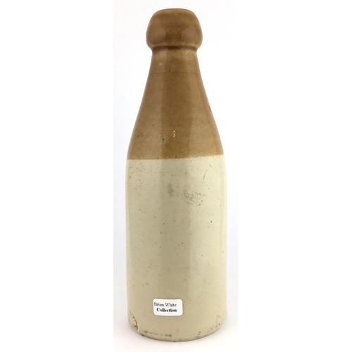 528 - NEWCASTLE & GATESHEAD GINGER BEER BOTTLE. 8ins tall. T.t, ch, blue transfer as previous lot  - GILPI... 