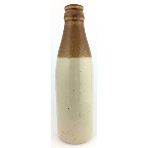 535 - CANADIAN GINGER BEER BOTTLE. 7.5ins tall. Ch, t.t, c.c, blue transfer SUTHERLANDS/ STONE/ GINGER/ BE... 