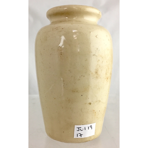 558 - CO ANTRIM CREAM POT. 4.5ins tall. Off white glaze, black transfer RATHKENNY CREAMERY/ GLENARRIFFE/ G... 