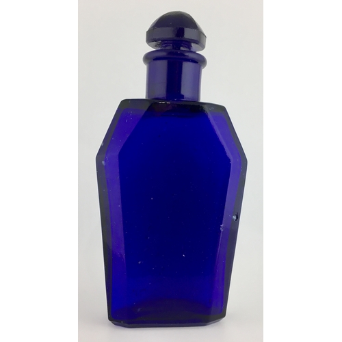 690 - DR ORESTE SINANIDE PREPARATION BOTTLE. (DP pg 20) 4.75ins tall to top of facetted stopper. Coffin sh... 