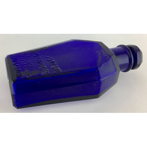 690 - DR ORESTE SINANIDE PREPARATION BOTTLE. (DP pg 20) 4.75ins tall to top of facetted stopper. Coffin sh... 