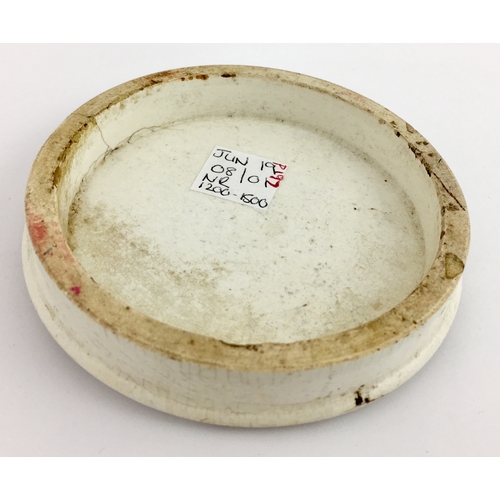 706 - CORK ALMOND SHAVING PASTE POT LID. (APL pg 196 - this variant not illustrated as previously not reco... 