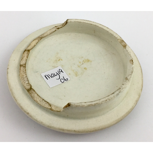 711 - LEAMINGTON NUTRITIVE CREAM POT LID. (APL pg 634, 36a) 3ins diam. Domed top, strong black transfer NU... 