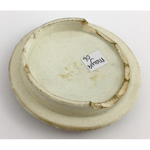 711 - LEAMINGTON NUTRITIVE CREAM POT LID. (APL pg 634, 36a) 3ins diam. Domed top, strong black transfer NU... 