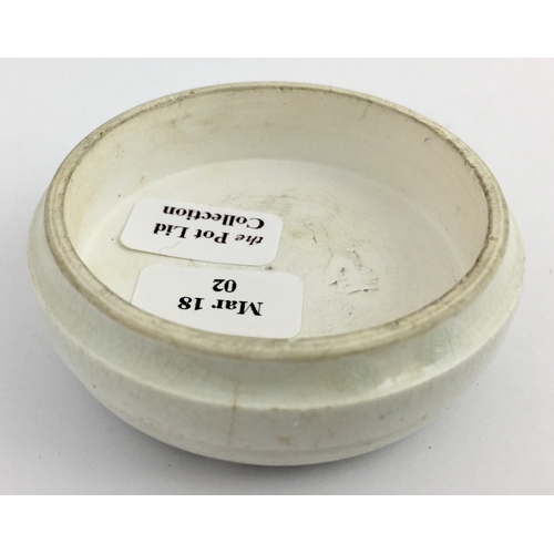 716 - MANCHESTER HAIR RESTORER BUTTON LID. (APL pg 424, 46) 2ins diam. Black transfer DR HASSALL’S HAIR RE... 