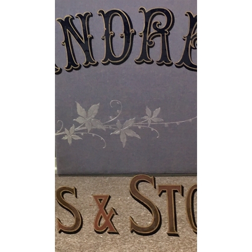 240 - ST ANDREWS ALES & STOUTS MIRROR. 35.5 by 30ins. Wooden framed mirror with etched floral and Art Deco... 