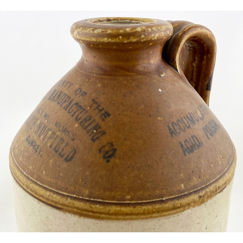 168 - SURREY HANDLED FLAGON. 13ins tall, t.t. Shoulder transfered NUTFIELD MANUFACTURING CO/ KINGS MILL WO... 