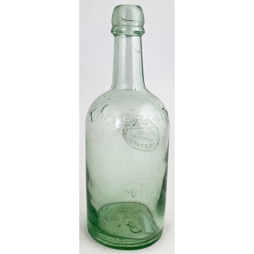 452 - COLEFORD/ J W WATTS SEALED WINE. Aqua glass, shouldered (embossed around), large chunky applied seal... 