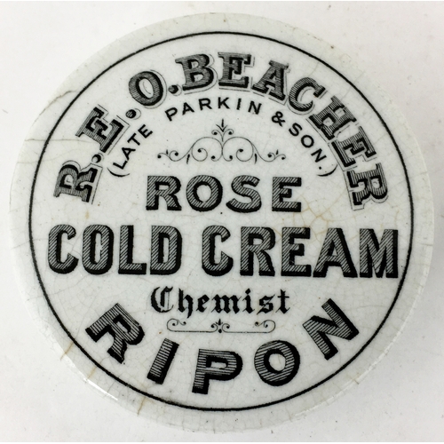 483 - RIPON ROSE COLD CREAM POT LID. 2.4ins diam. A good clean simple design with couple of decorative swi... 