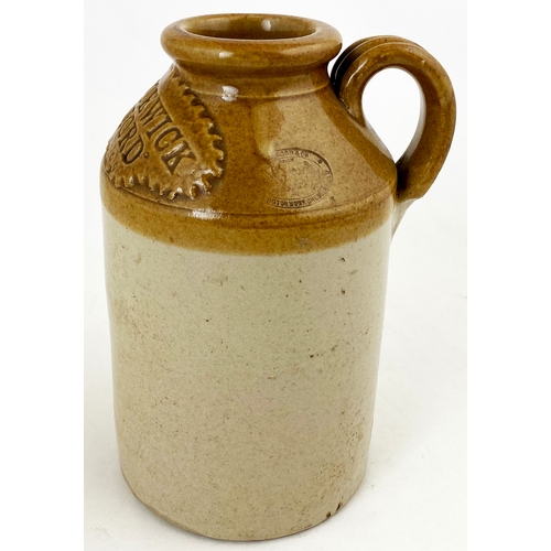 356 - RETFORD SLAB SEALED FOOD JAR. Wide neck, t.t., rear handle. Large slab for ‘JOHN DEWICK/ RETFORD’. P... 