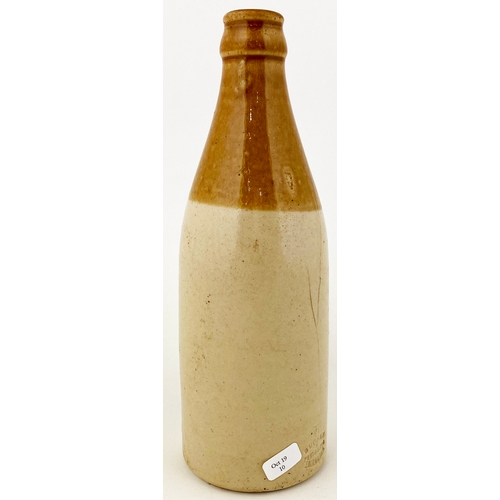 522 - NAPOLEON’S BUFFALO GINGER BEER BOTTLE. 8ins tall. Ch, t. t., c.c. Fabulous sharp/ detailed buffalo h... 