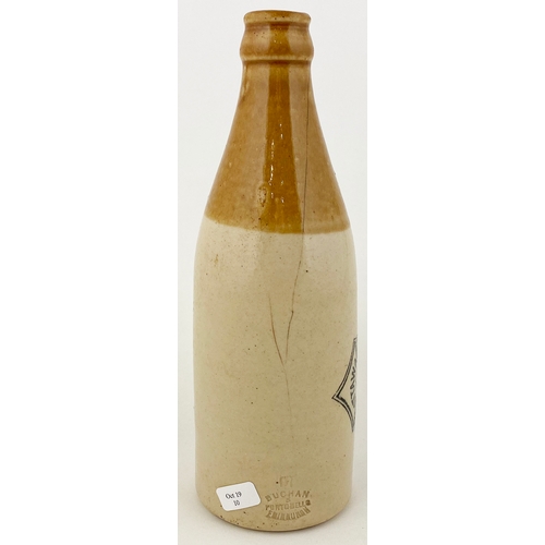 522 - NAPOLEON’S BUFFALO GINGER BEER BOTTLE. 8ins tall. Ch, t. t., c.c. Fabulous sharp/ detailed buffalo h... 