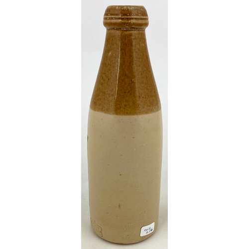 534 - EDINBURGH & NEWCASTLE ON TYNE GINGER BEER BOTTLE. 8.25ins tall. Ch, t.t. WALTER FORBES - fabulous cr... 