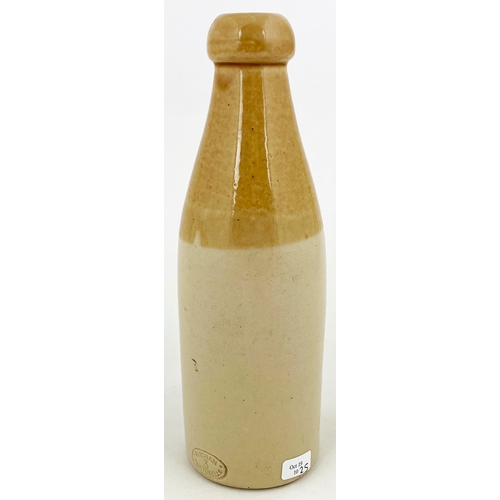 535 - NEWCASTLE GINGER BEER BOTTLE. 8ins tall. Ch, t.t. Blue transfer. B.Mc KENNA etc all within double li... 