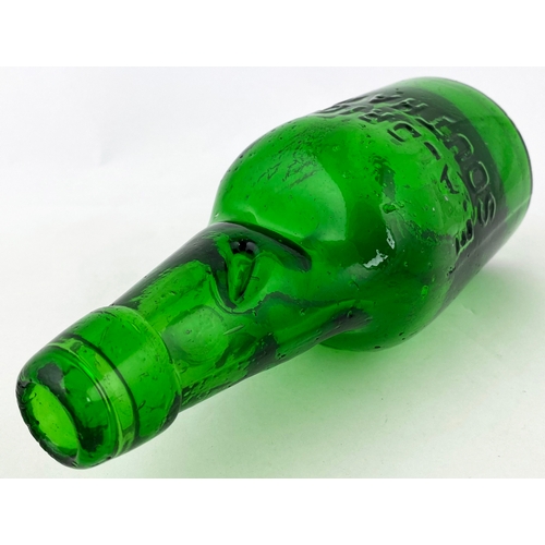 551 - SOUTHAMPTON DUMPY CODD BOTTLE.  7.5ins tall, vivid green glass. Embossed E. ALDRIDGE & CO. CODD’S/ P... 