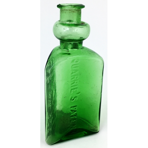 604 - FISHERS SEAWEED EXTRACT BOTTLE. 5.2ins tall. triangular body, distinctive neck bulb (small bubble br... 