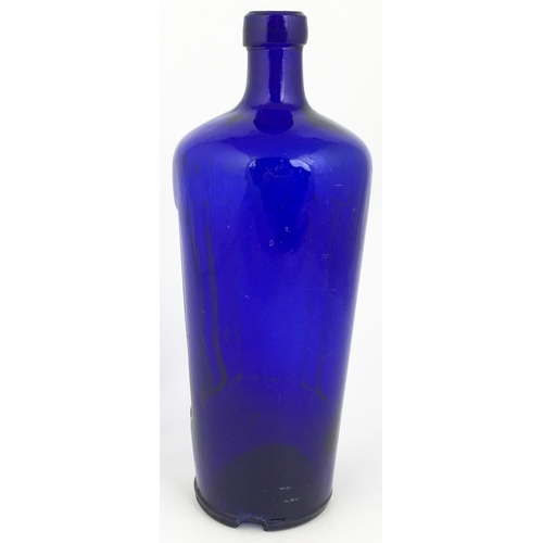 614 - TIPPERS POISON. ((DP p41). 10.9ins tall. Striking large size cobalt blue tapering cylinder. Boldly e... 