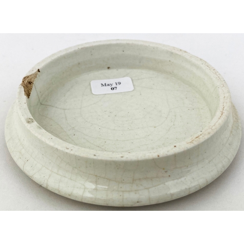 624 - CHERRY TOOTH PASTE POT LID. 3.5ins diam. Very strong black transfer. D. JUDSON & SON LD etc around p... 