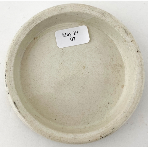 631 - DR ZIEMER’S ALEXANDRA TOOTH PASTE POT LID. 2.75ins diam., an early flat topped lid. Strong & crisply... 