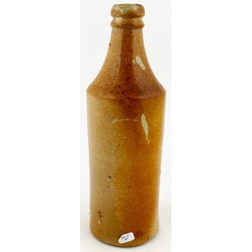 662 - PETERSFIELD EARLY PORTER BOTTLE. 10ins tall, variating tan salt glaze. Impressed J. HARRIS/ PORTER M... 