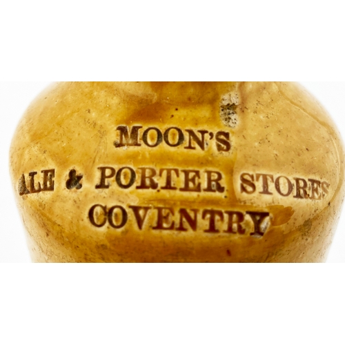 671 - COVENTRY PORTER BOTTLE. 8.5ins tall. T.t. impressed MOON’S/ ALE & PORTER STORES/ COVENTRY. Price Bri... 