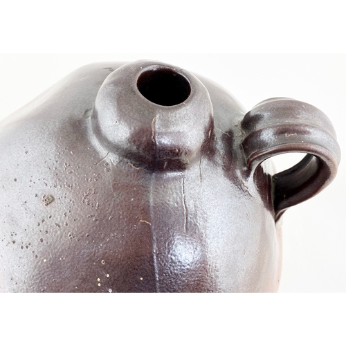 672 - TAM O'SHANTER HEAD JUG. 12ins tall, t.t, salt glaze, rear handle. Filler hole in top of Tam O’Shante... 