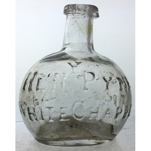 8 - RIGA BALSAM PONTILLED MEDICINE. 3.6ins tall. Clear/ lead glass, oval base (AMENDED 4/7/20 - it said ... 