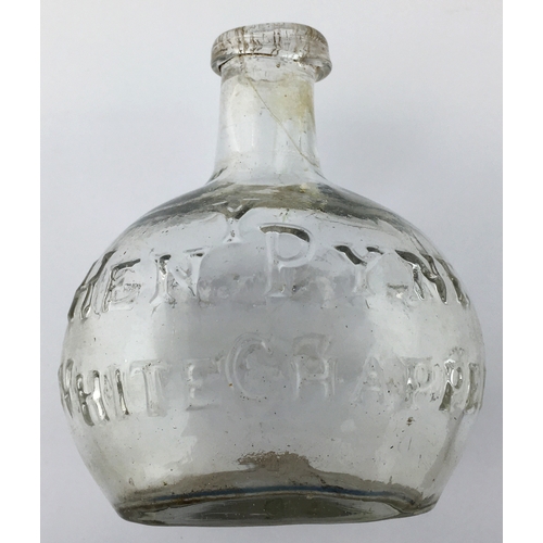 8 - RIGA BALSAM PONTILLED MEDICINE. 3.6ins tall. Clear/ lead glass, oval base (AMENDED 4/7/20 - it said ... 