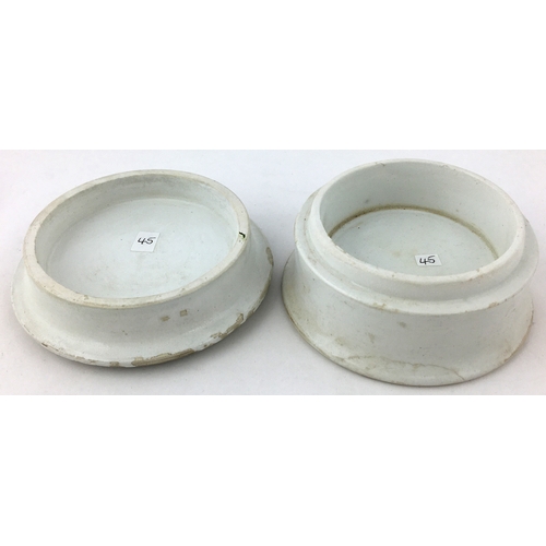 25 - JEAN DUPONT CHERRY TOOTH PASTE POT LID & BASE (APL p288)3.8ins diam. - a large lid! A really very sh... 