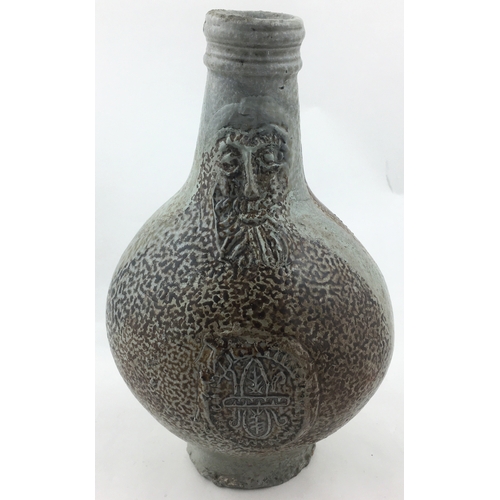 28 - BELLARMINE JUG. 8.1ins tall, an extremely varied salt glaze on this one - ranging from that delightf... 