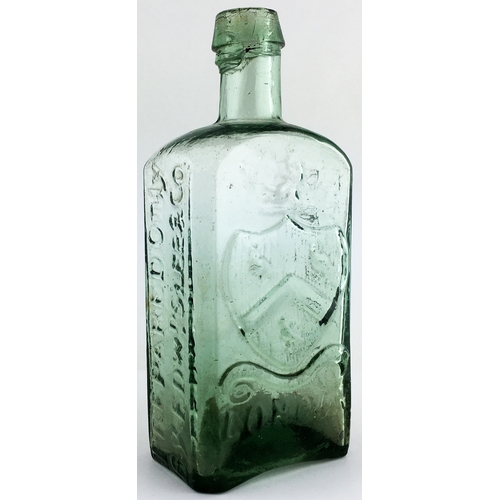 39 - DR WEBSTERS EARLY PATENT MEDICINE BOTTLE. 7.3ins tall. A lightly smokey green tinged aqua glass. A l... 