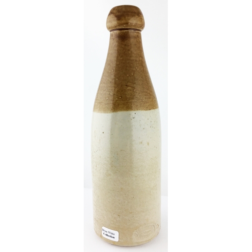 55 - WILLIAM COUTTS ABERDEEN GINGER BEER BOTTLE  8.8ins tall. Ch., t.t., cork closure. Blue shield shaped... 