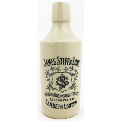 75 - JAMES STIFF & SONS POTTERY SAMPLE GINGER BEER BOTTLE. 7.1ins tall. An extremely rare pottery company... 