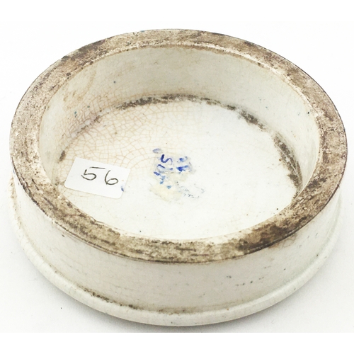 142 - NEWBERRY & CO LONDON CHERRY TOOTH PASTE POT LID. 2.65ins diam. Fishermen in a large sailing boat, hi... 