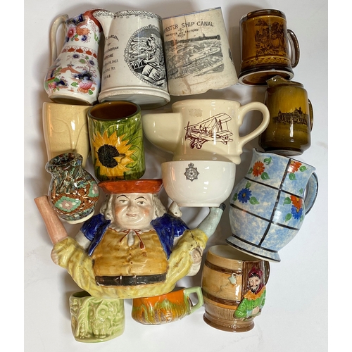 321 - POTTERY MIX. Inc. Vases, mugs, jugs, bowls. Damages. (20+