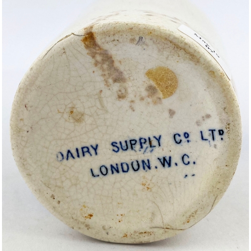 352 - EXPRESS DAIRY CREAM. 4ins tall. Blue top, blue transfer. DAIRY SHOW 1888. Lip nibbles & body crazing